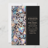 SEE BACK All-In-One Exotic Posh Wedding Invitation Einladung (Vorderseite)