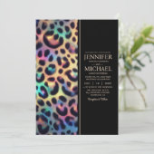 SEE BACK All-In-One Exotic Posh Wedding Invitation Einladung (Stehend Vorderseite)