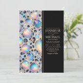 SEE BACK All-In-One Exotic Posh Wedding Invitation Einladung (Stehend Vorderseite)