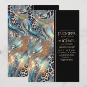 SEE BACK All-In-One Exotic Posh Wedding Invitation Einladung (Vorne/Hinten)