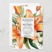 SEE BACK All-in-One Tiger Lily Einladung Hochzeit (Vorne/Hinten)