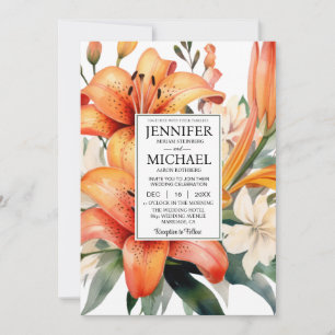SEE BACK All-In-One Tiger Lily Hochzeitseinladung Einladung