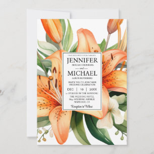 SEE BACK All-In-One Tiger Lily Hochzeitseinladung Einladung