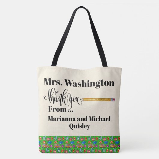 SEE BACK - Männliche oder Weibliche Lehrerin Viele Tasche (Rückseite)