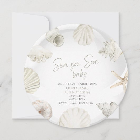 See bald Baby Dusche Einladung (Vorderseite)