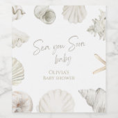 See bald Baby Dusche Weinetikett (Einzelnes Label)