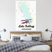 See Baldegg Schweiz Landkarte Leinwanddruck (Insitu (Schlafzimmer))