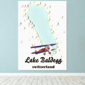 See Baldegg Schweiz Landkarte Leinwanddruck (Insitu (Holzboden))