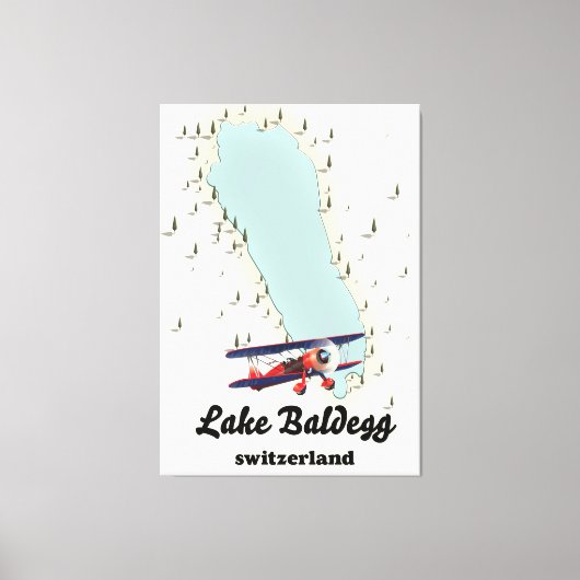 See Baldegg Schweiz Landkarte Leinwanddruck (Vorderseite)