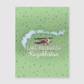 See Balkhash Kasachstan Schifffahrtskarte Magnetkarte (Vorderseite)
