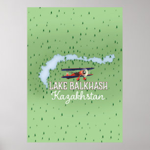 See Balkhash Kasachstan Schifffahrtskarte Poster