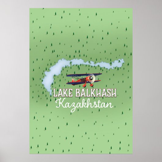 See Balkhash Kasachstan Schifffahrtskarte Poster (Vorne)