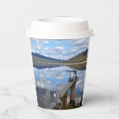 See Bellfield Wolken auf Stillwasser Pappbecher (Rückseite)