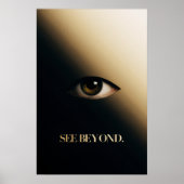 "See Beyond" - Minimalistische Augen Mauer Kunst Poster (Vorne)