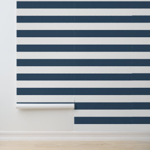 See Blau und Weiß Breit Horizontal gestreift Tapete