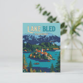 See Bled (Insel Bled) Slowenien Postkarte (Stehend Vorderseite)