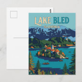 See Bled (Insel Bled) Slowenien Postkarte (Vorne/Hinten)