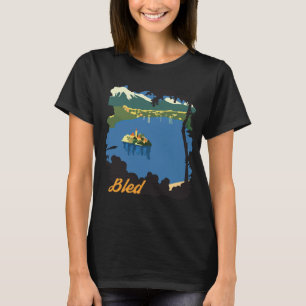 See Bled Luftbild Insel Grüne Reise T-Shirt