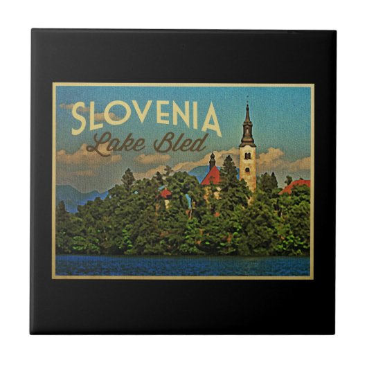 See Bled Slowenien Fliese (Vorderseite)