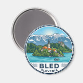 See Bled Slowenien Magnet (Vorderseite/Rückseite)
