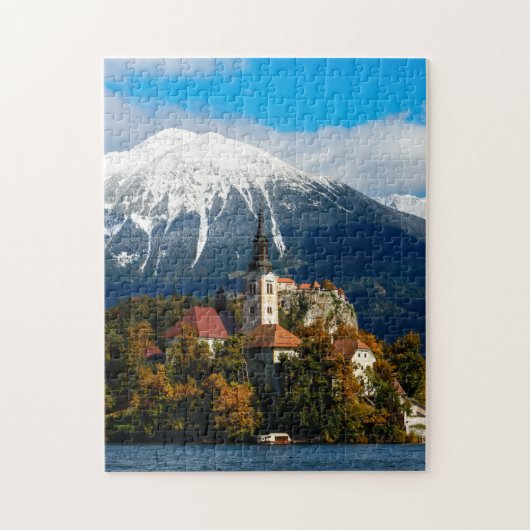 See blutete Landschaft im Herbst Puzzle (Vertikal)