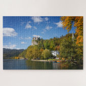See blutete mit Bäumen in den Herbstfarben in Puzzle (Horizontal)