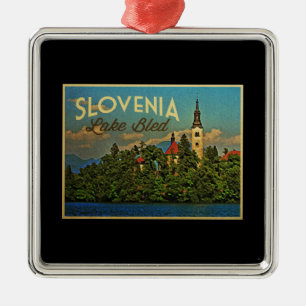 See blutete Slowenien Silbernes Ornament