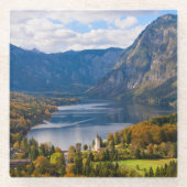 See Bohinj in Slowenien im Herbst Glasuntersetzer (Vorderseite)