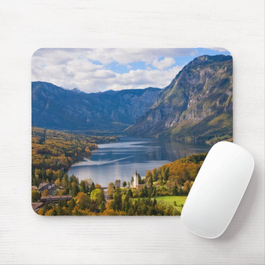 See Bohinj in Slowenien im Herbst Mousepad (Mit Mouse)