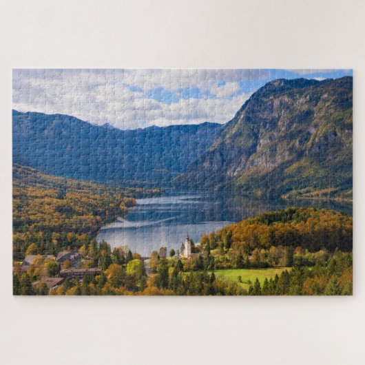 See Bohinj in Slowenien im Herbst Puzzle (Horizontal)