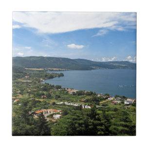 See Bracciano Panoramablick Fliese