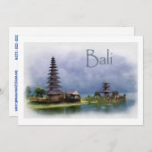 See Bratanan Bali Indonesien Einladung (Vorne/Hinten)