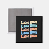 See Bum Retro Groovy See Leben Sommer Stimmung Magnet (Vorderseite/Rückseite)