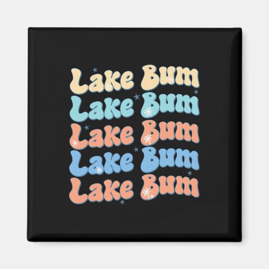 See Bum Retro Groovy See Leben Sommer Stimmung Magnet (Vorne)