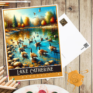 See Catherine, Arkansas Vintage Malerei Postkarte