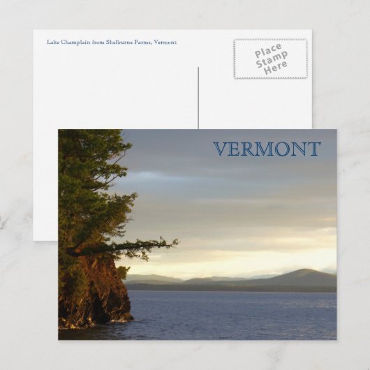 See Champlain aus Shelburn Farms, VT Postkarte (Vorne/Hinten)