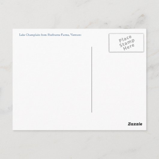 See Champlain aus Shelburn Farms, VT Postkarte (Rückseite)
