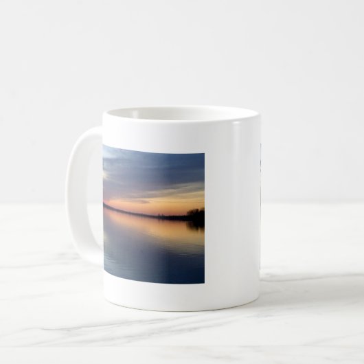 See Champlain Sonnenuntergang von Alburgh, VT Kaffeetasse (Vorderseite Links)