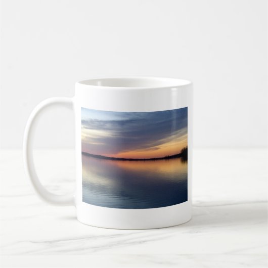 See Champlain Sonnenuntergang von Alburgh, VT Kaffeetasse (Links)
