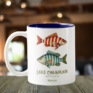 See Champlain Vermont Seefisch Zweifarbige Tasse