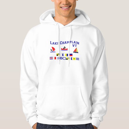 See Champlain VT-Signal-Flaggen Hoodie (Vorderseite)