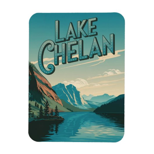See Chelan Washington Vintage Magnet (Vertikal)