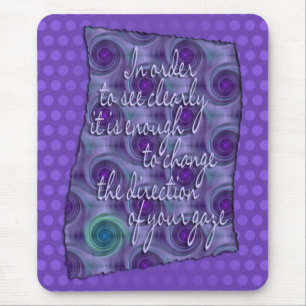 see Clearly - wisdom violet dots Mousepad
