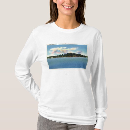 See Cobbosseecontee Ansicht von Kuba-Insel T-Shirt (Vorderseite)