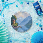 See Como, Italien Gemälde Wasserfarbe Pappteller (Party)