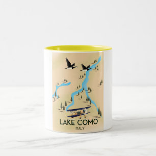 See Como Italien Karten-Reiseplakat Zweifarbige Tasse