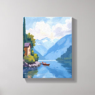 See Como, Italien Malerei Kunst Leinwanddruck
