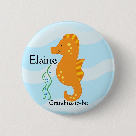SEE CRITTERS SEEPFERD NAME TAG Personalisierter Bu Button (Vorderseite)