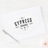 See Cypress Springs Ovaler Aufkleber (Umschlag)
