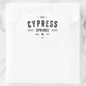 See Cypress Springs Ovaler Aufkleber (Tasche)